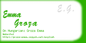 emma groza business card